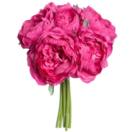 11" Dark Pink Peony Real Touch Deluxe Bush by Ashland®